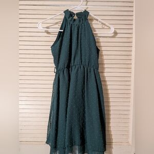 Textured Teal Kids Dress